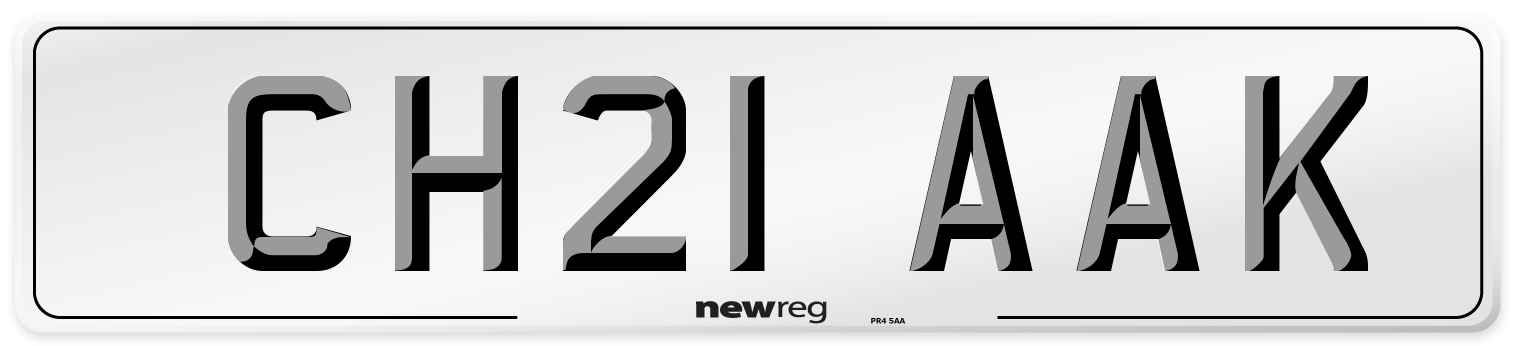 CH21 AAK Number Plate from New Reg